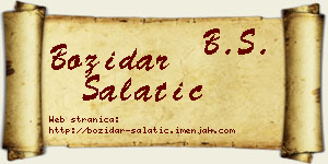 Božidar Salatić vizit kartica